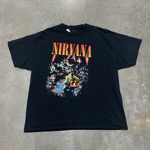 Y2K Style 2000s Nirvana Band Reprint Shirt Men’s Size X-Large Black 24x30”